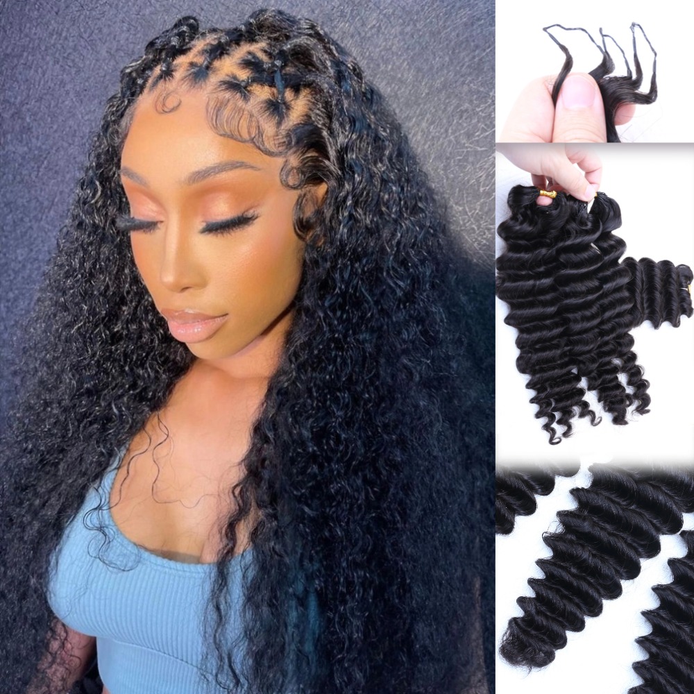 Feather Hair Extension - شعر فيتنامي طبيعي 100%، لون أسود