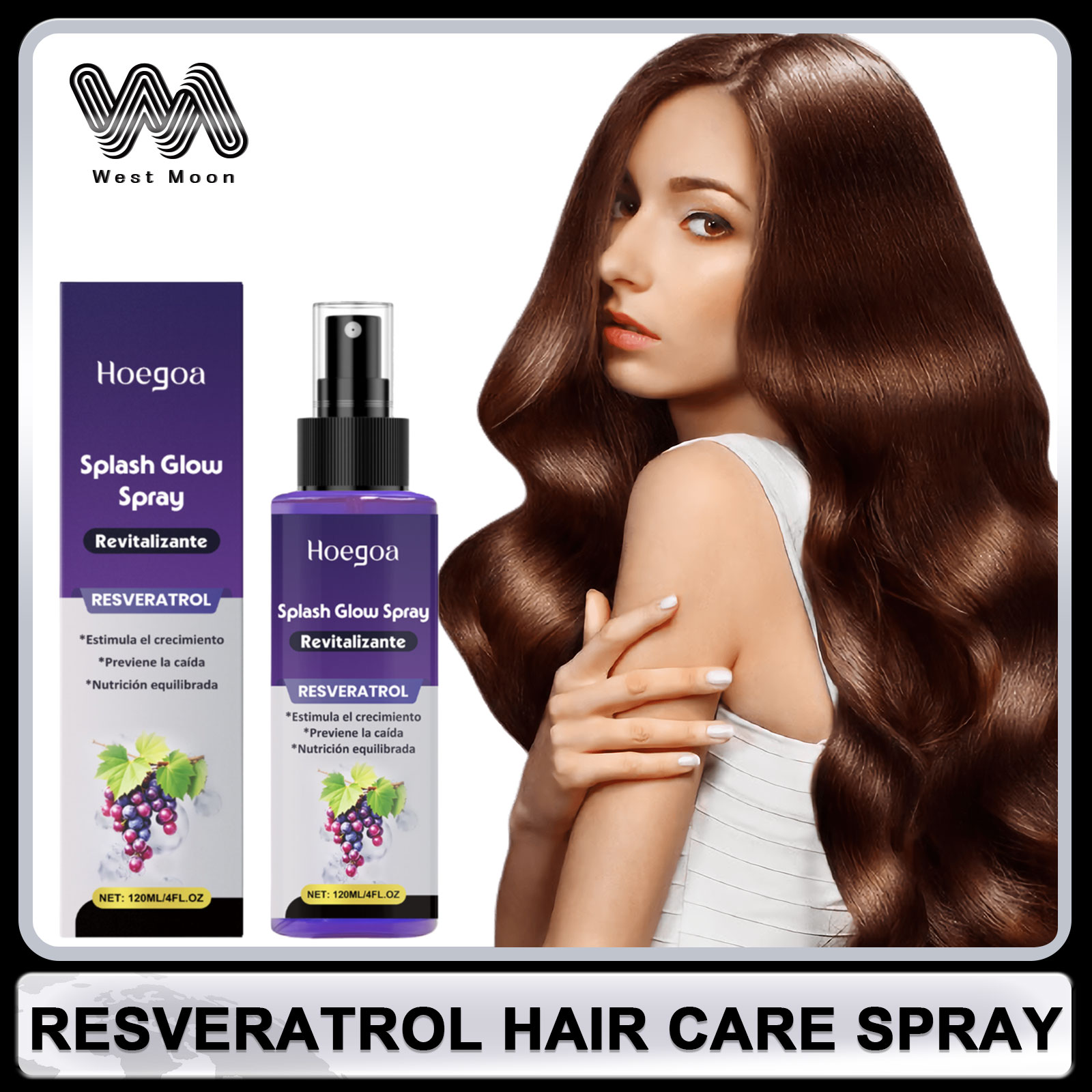 Hair Care Natur - ريسفيراترول العناية بالشعر رذاذ مكافحة الصلع