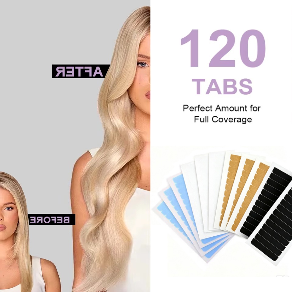Hair Extension Tape In - شريط لاصق مزدوج الجوانب لتمديدات الشعر