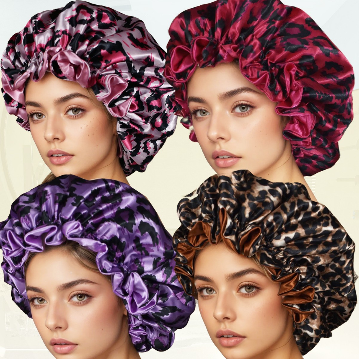 Hair Care Sunsilk - قبعة نوم صيفية من الساتان مزدوجة