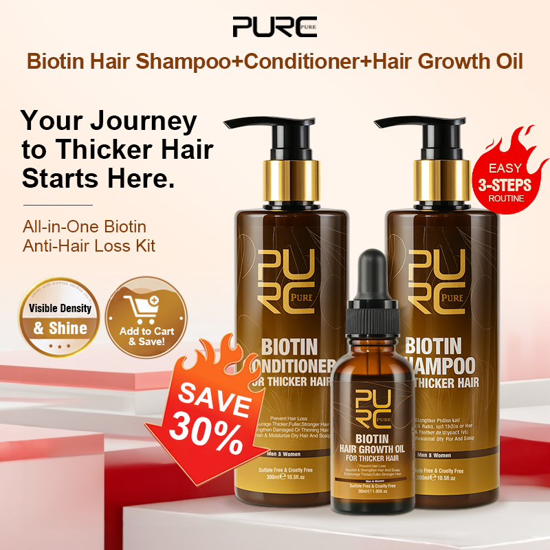 Hair Care Basic - PURC البيوتين زيت نمو الشعر شامبو