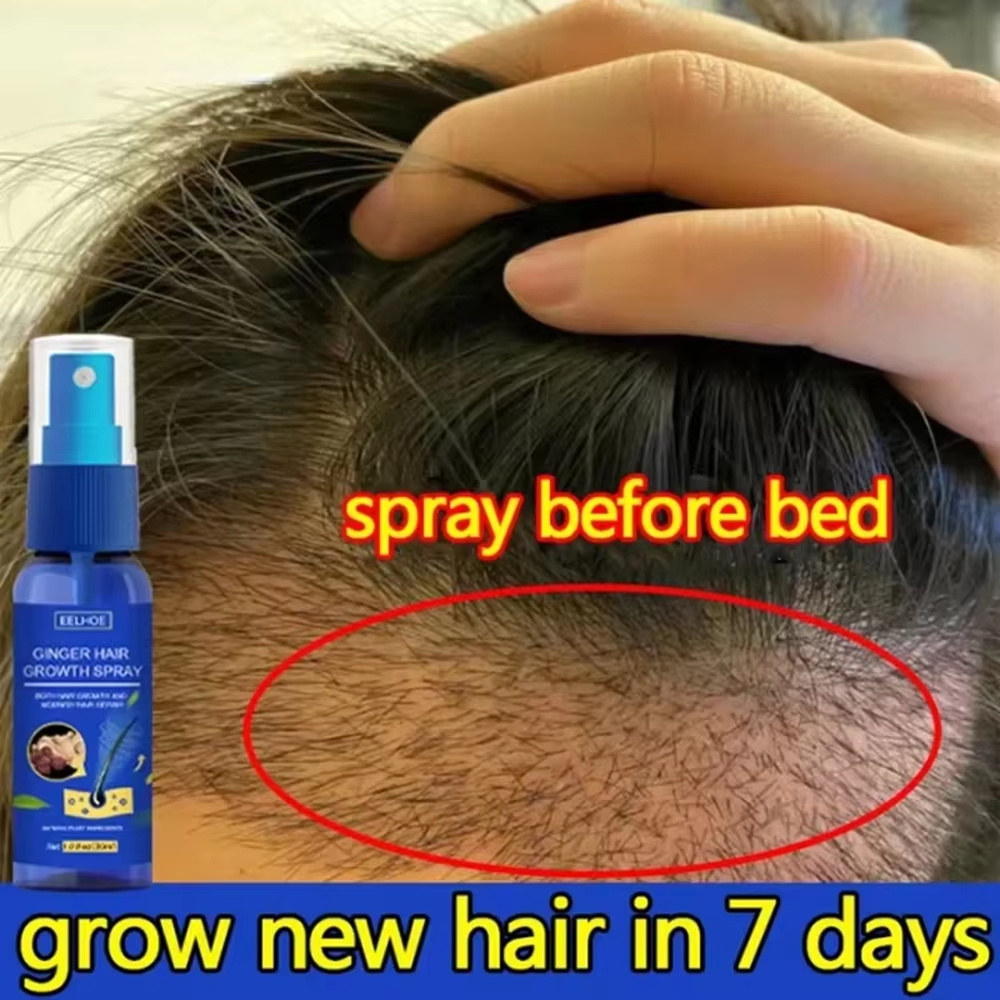 Hair Care Vegan - بخاخ الزنجبيل السريع لنمو الشعر، مصل