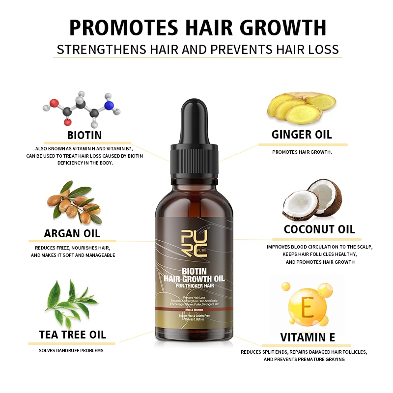 PURC البيوتين زيت الشعر منتجات - مراجعة Hair Care Near Me وسعره