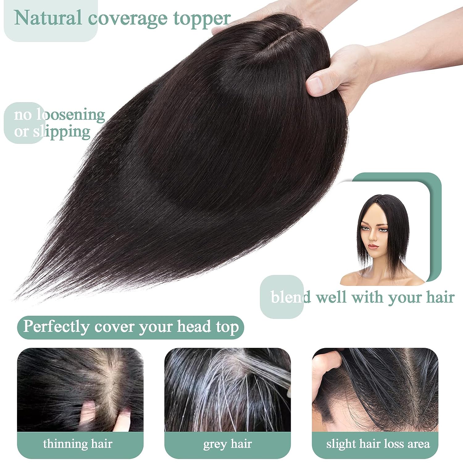 المرأة توبر شعر الإنسان مستقيم - مراجعة Hair Care Women وسعره