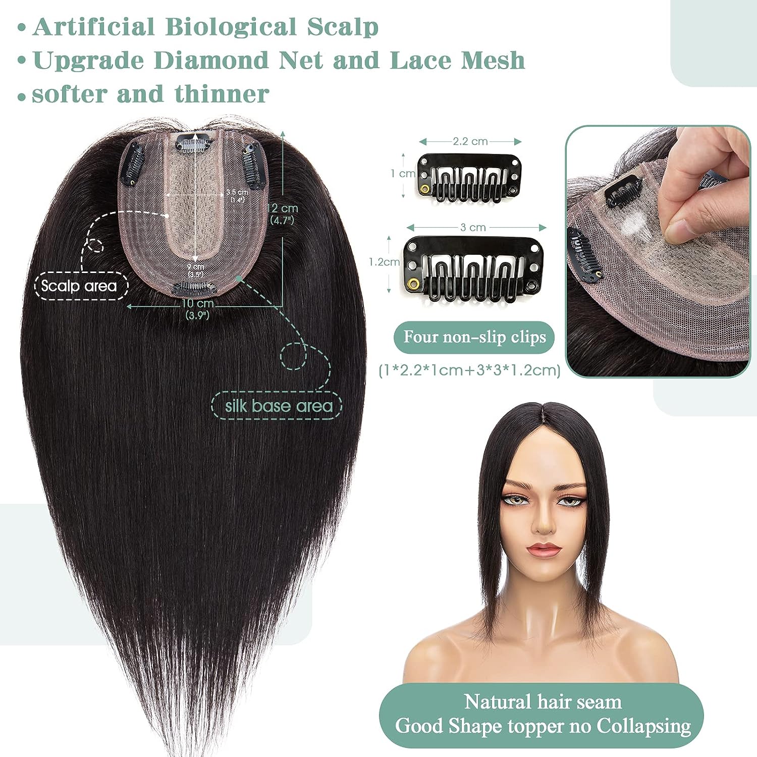 المرأة توبر شعر الإنسان مستقيم - مراجعة Hair Care Women وسعره