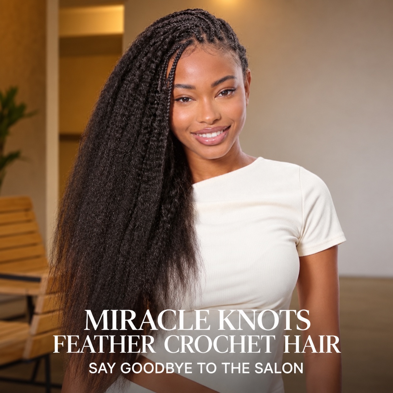 شعر طبيعي كروشيه كينكي مستقيم  - مراجعة Feather Hair Extension وسعره