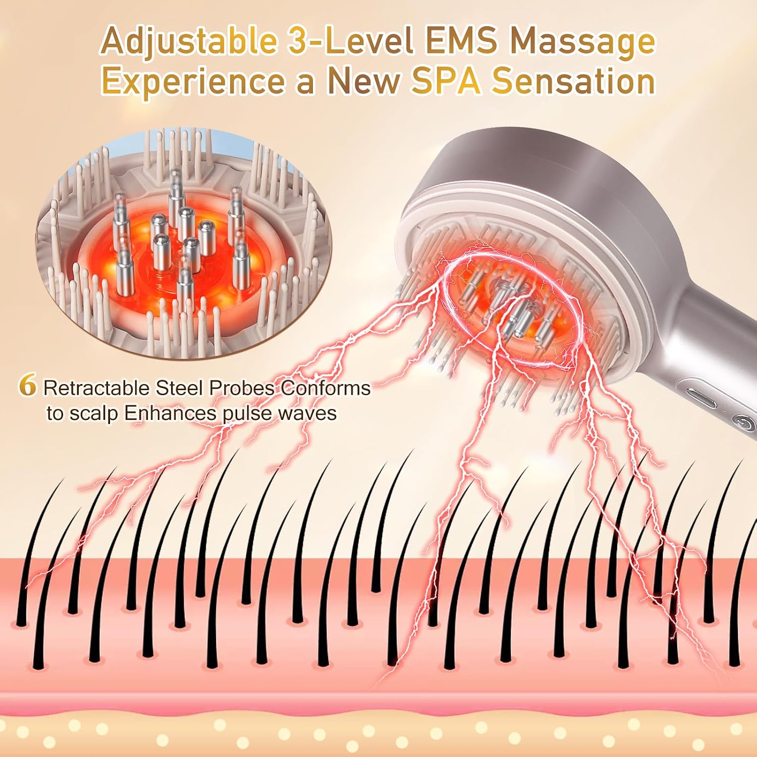 مشط تدليك فروة الرأس بالضوء ال - مراجعة Hair Care Essential وسعره