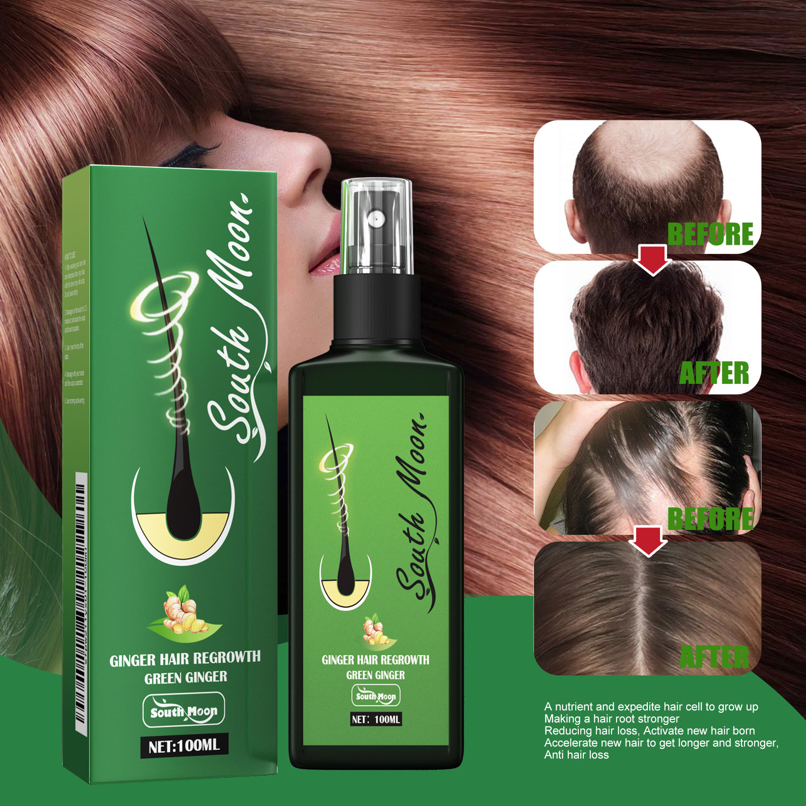 بخاخ سيروم الزنجبيل لتكثيف الش - مراجعة Hair Care Near Me وسعره