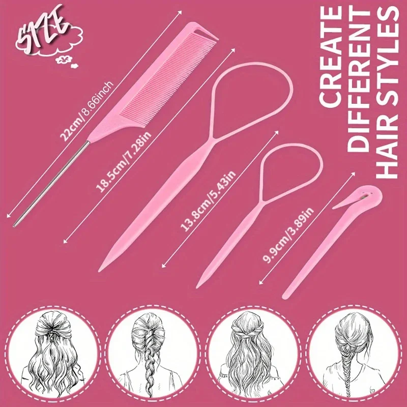 4/5/6 قطعة مجموعة فرشاة شعر تص - مراجعة Hair Care Kit وسعره