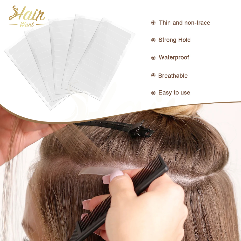 Hair Want 60Tabs شريط أحادي ال - مراجعة Hair Extension Tape In وسعره