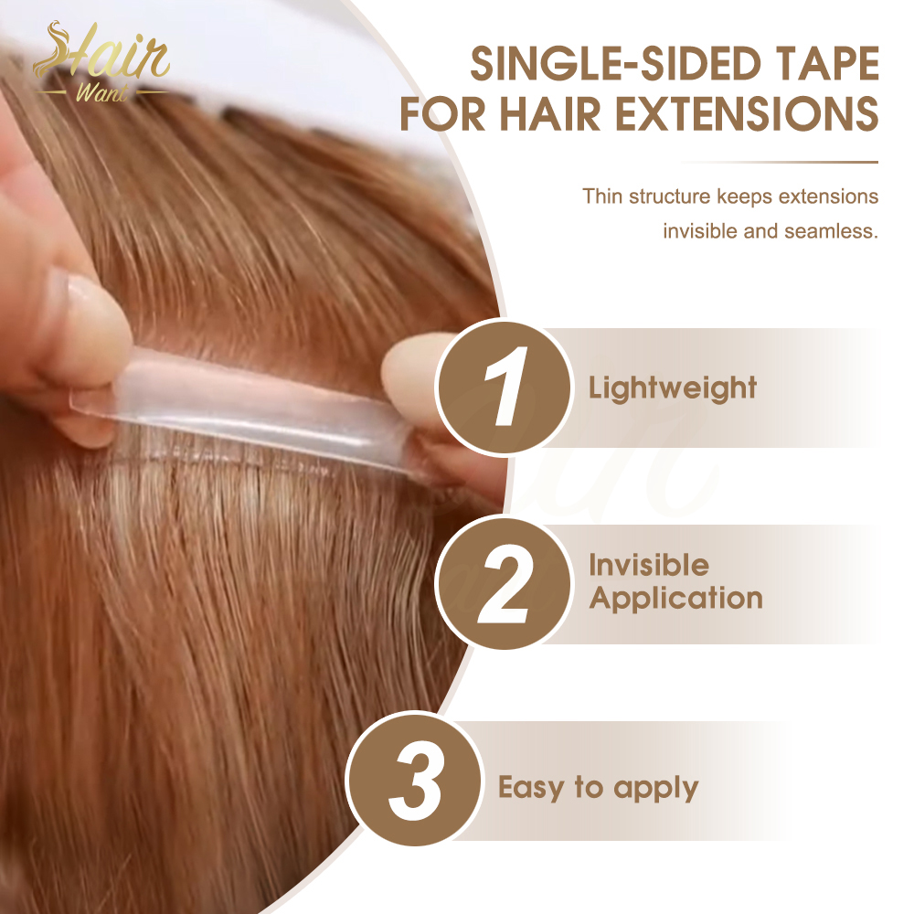 Hair Want 60Tabs شريط أحادي ال - مراجعة Hair Extension Tape In وسعره