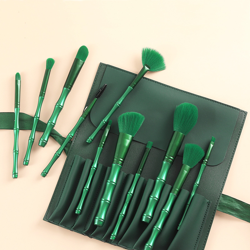 طقم فرش مكياج من الخيزران 11 ق - مراجعة Bamboo Hair Brush وسعره