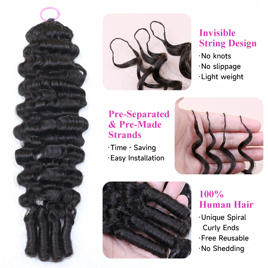 شعر بشري 100%، كروشيه بريش، مع - مراجعة Feather Hair Extension وسعره