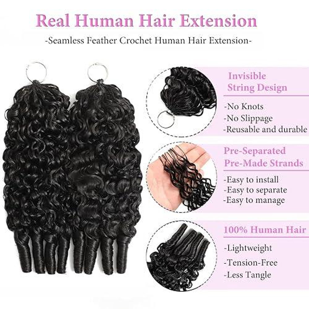 شعر بشري مجدول بالكروشيه للنسا - مراجعة Feather Hair Extension وسعره