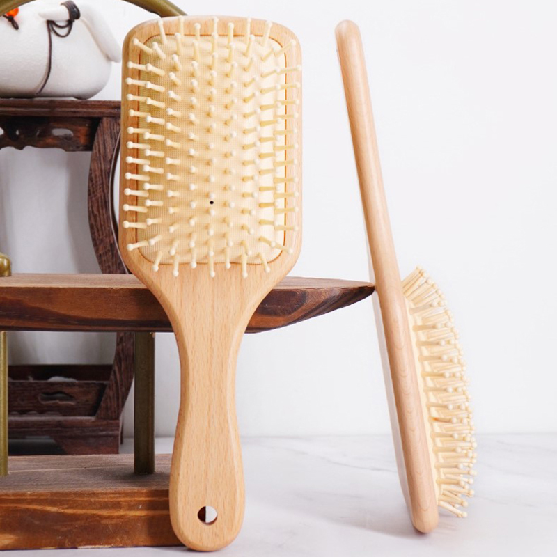 مشط هوائي خشبي احترافي مضاد لل - مراجعة Bamboo Hair Brush وسعره