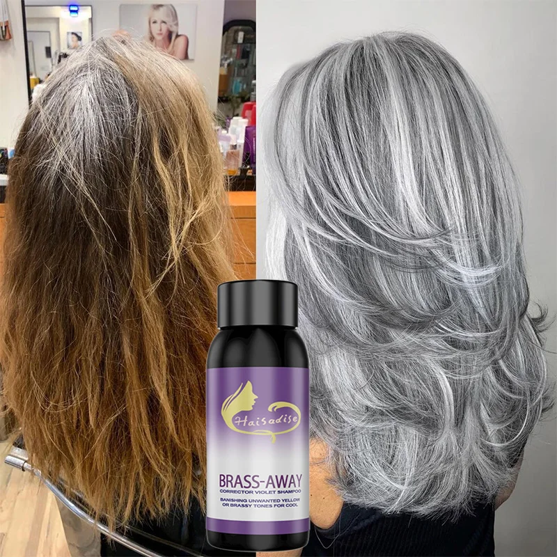 شامبو صبغة شعر رمادي اللون مثب - مراجعة Purple Toning Shampoo وسعره