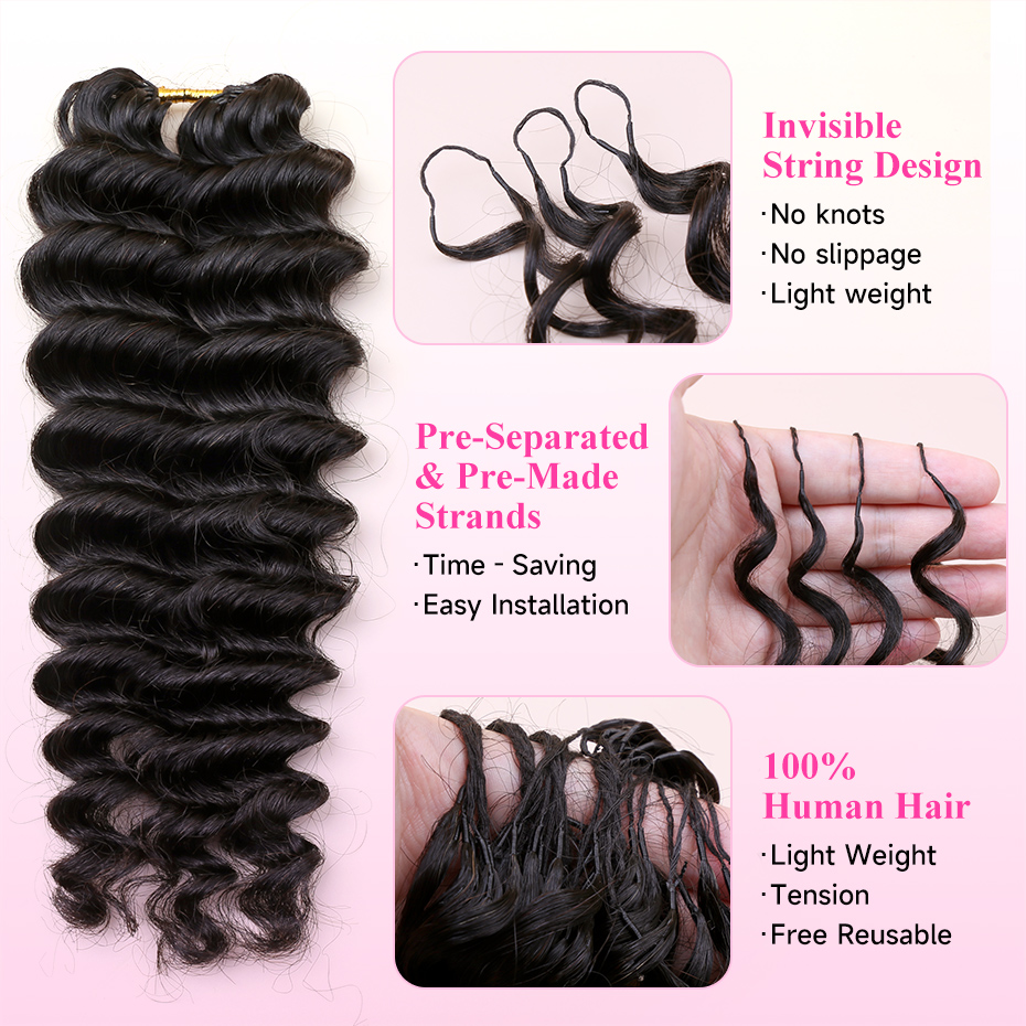 شعر طبيعي مموج عميق بتقنية الك - مراجعة Feather Hair Extension وسعره