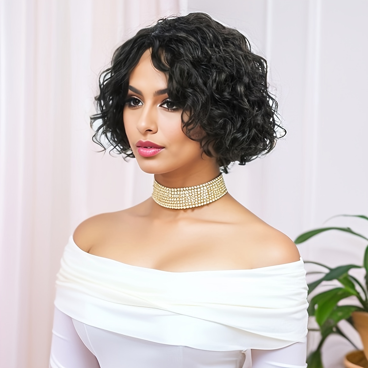 شعر مستعار بشري مجعد للنساء ،  - مراجعة Hair Care Women وسعره