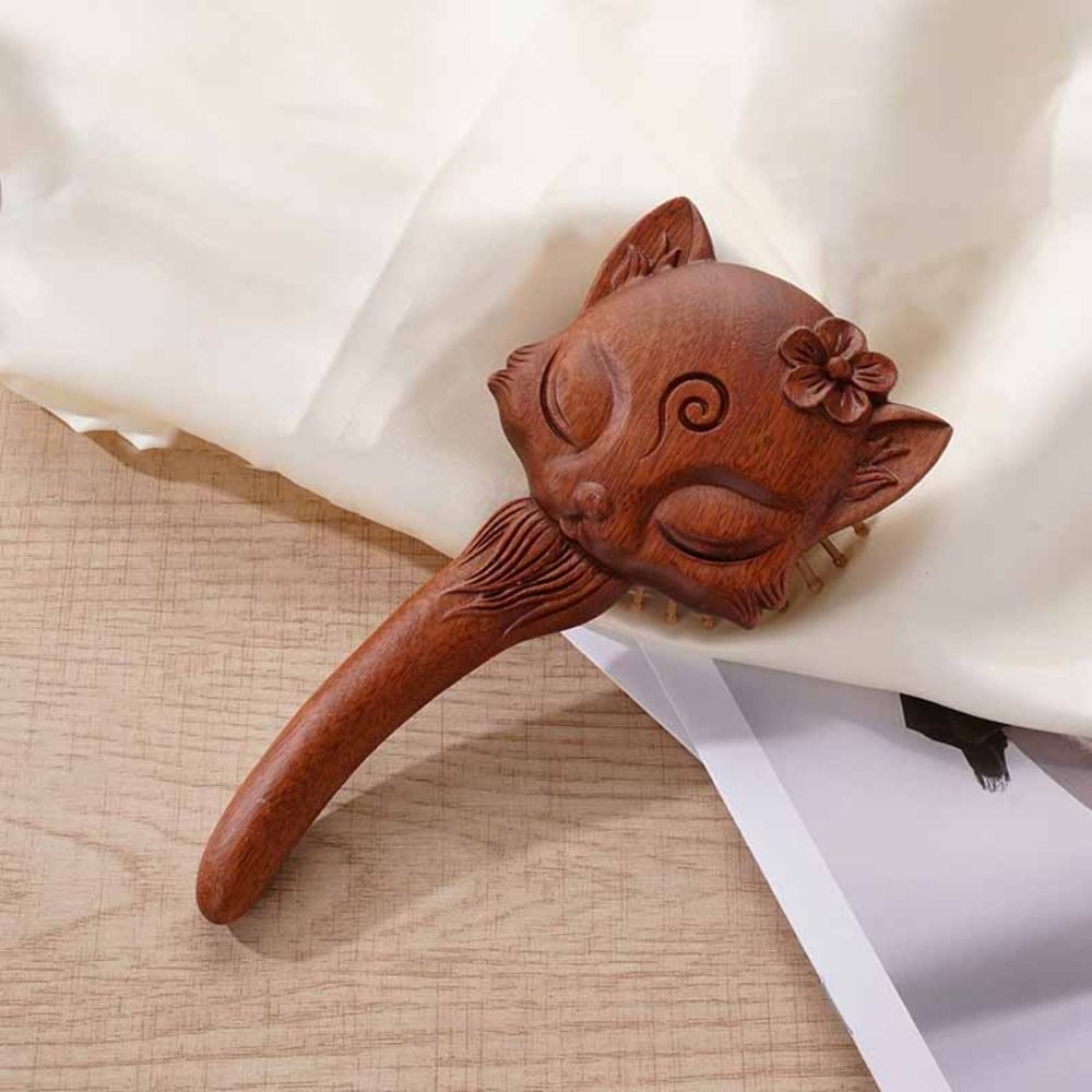 مشط خشب الصندل المحمول على شكل - مراجعة Bamboo Hair Brush وسعره