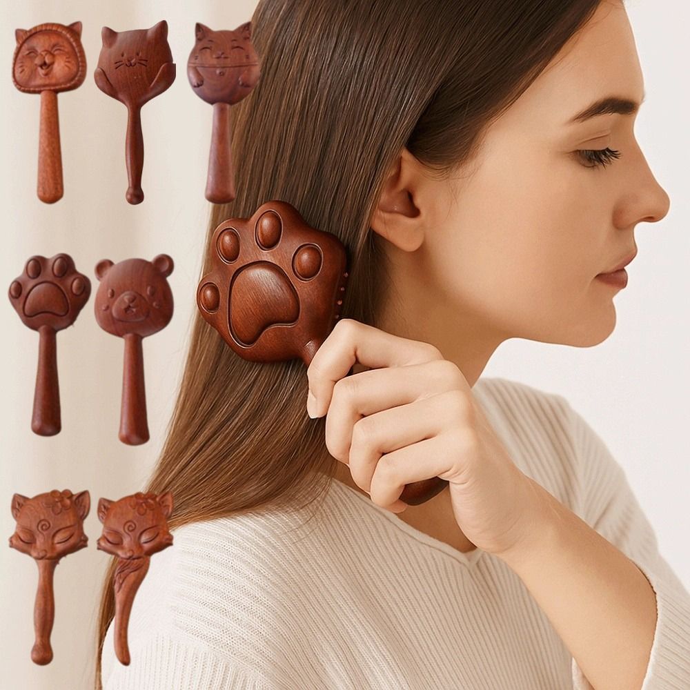 مشط خشب الصندل المحمول على شكل - مراجعة Bamboo Hair Brush وسعره
